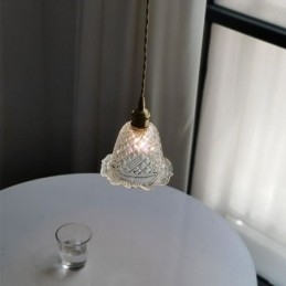 Moderne Blumenglas-Pendelleuchte, 1 Licht, dekorative Leuchte