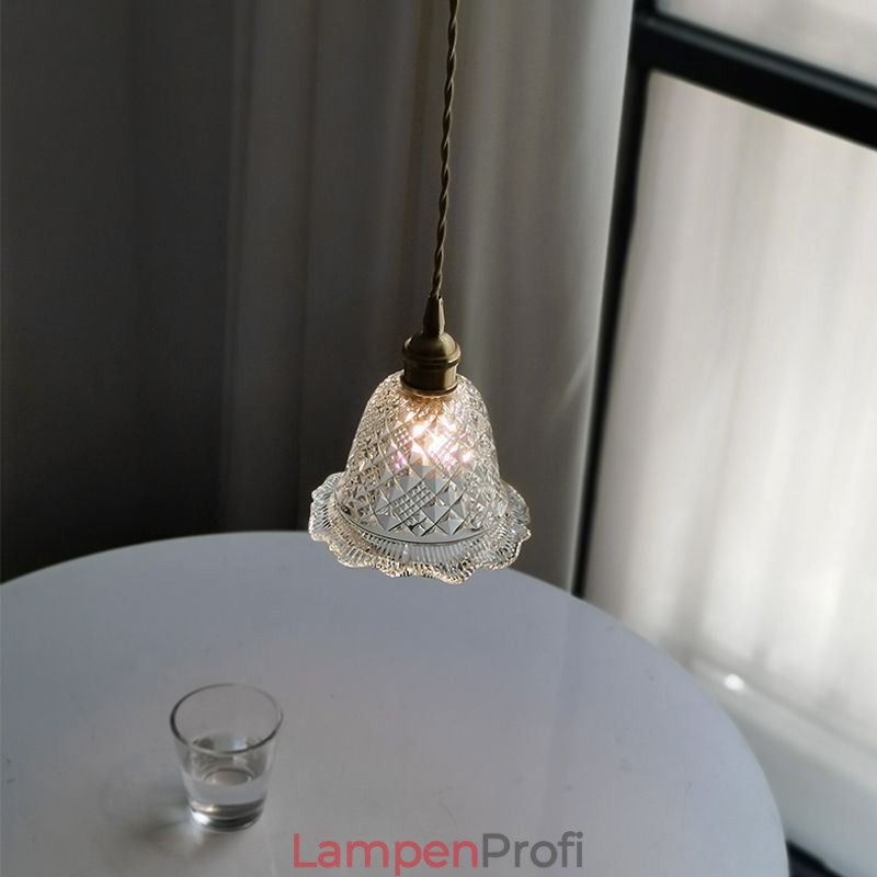 Moderne Blumenglas-Pendelleuchte, 1 Licht, dekorative Leuchte