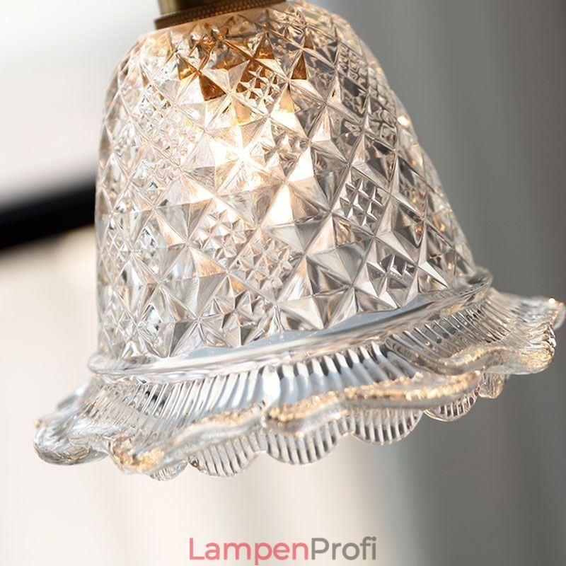 Moderne Blumenglas-Pendelleuchte, 1 Licht, dekorative Leuchte