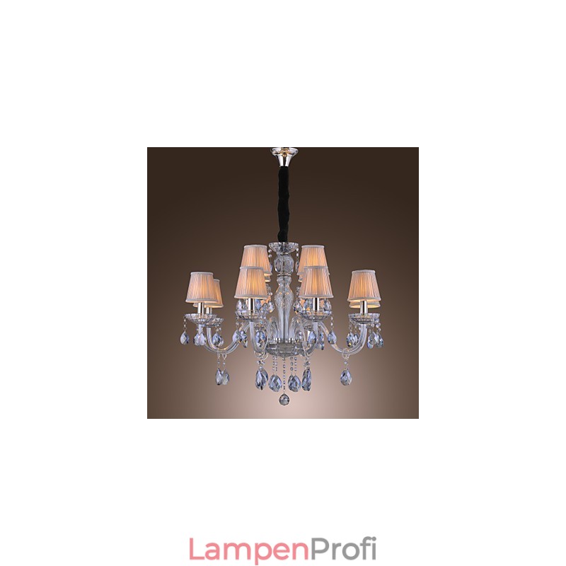Traditioneller klassischer Kronleuchter aus galvanisiertem Kristallglas