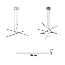 Lineare Pendelleuchte, dekorative Leuchte