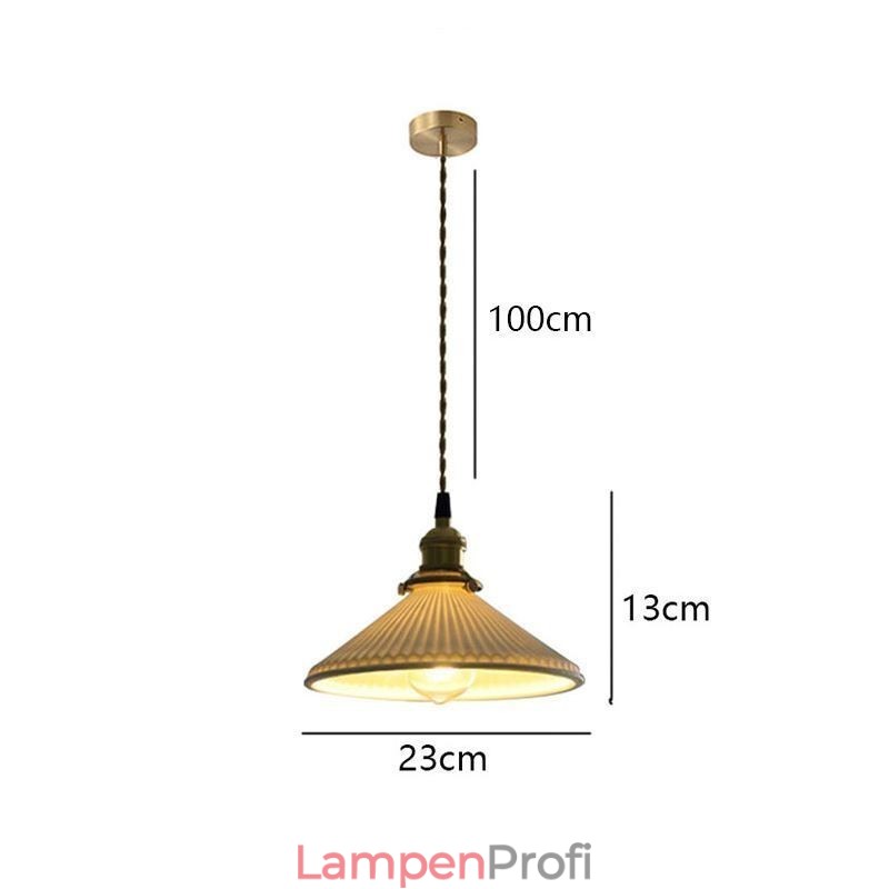 Keramik-Pendelleuchte im japanischen Stil, Retro-Plissee-Pendelleuchte