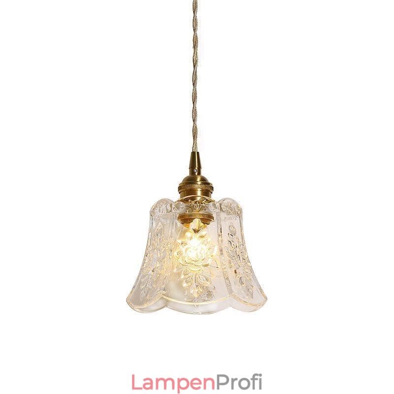 Blumen-Pendelleuchte, minimalistische dekorative Glasleuchte