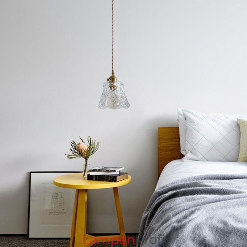 Blumen-Pendelleuchte, minimalistische dekorative Glasleuchte