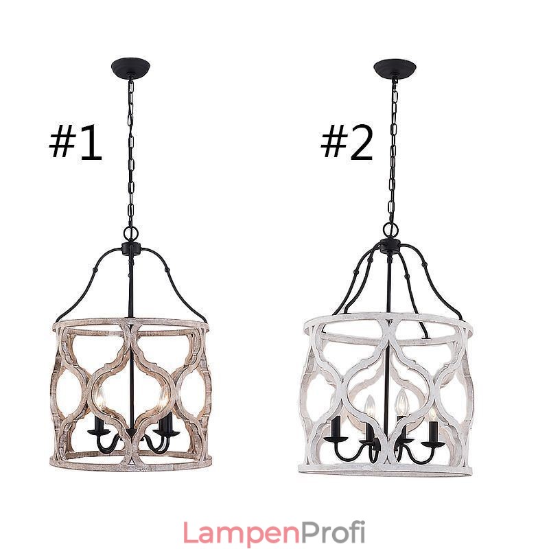 Laternen-Pendelleuchte im Vintage-Stil mit 4 Lichtern