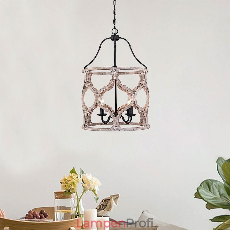 Laternen-Pendelleuchte im Vintage-Stil mit 4 Lichtern