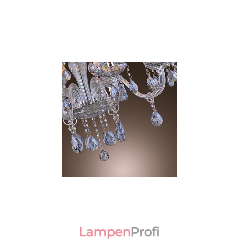 Traditioneller klassischer Kronleuchter aus galvanisiertem Kristallglas