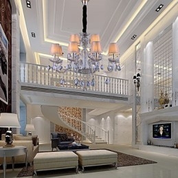 Traditioneller klassischer Kronleuchter aus galvanisiertem Kristallglas