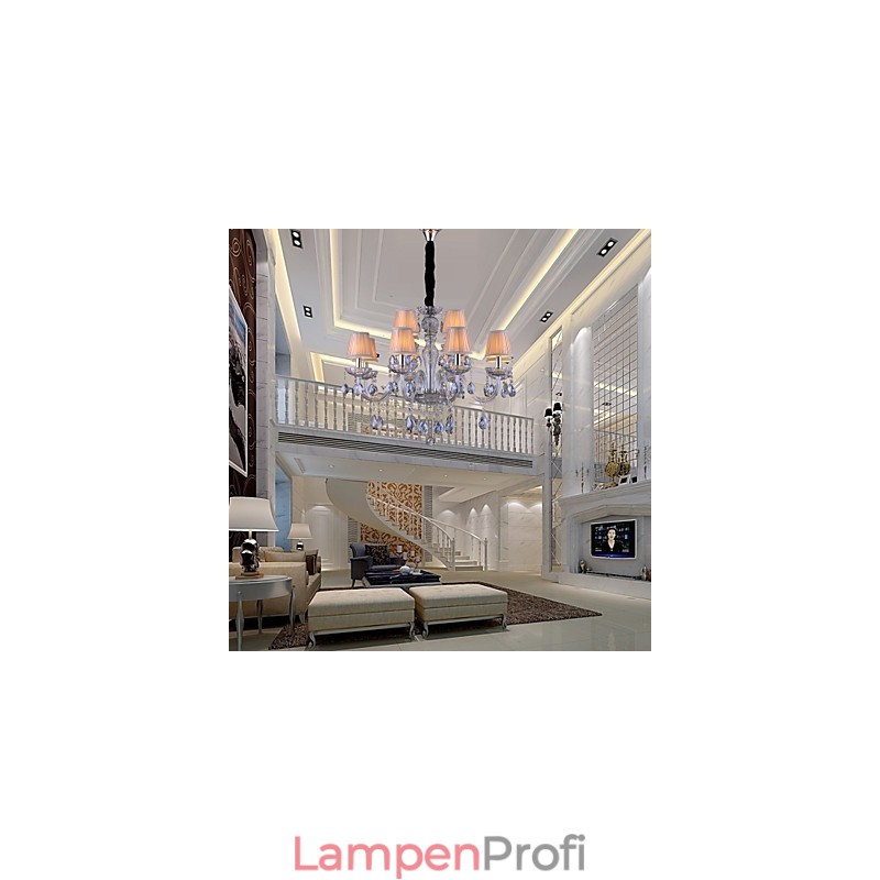 Traditioneller klassischer Kronleuchter aus galvanisiertem Kristallglas