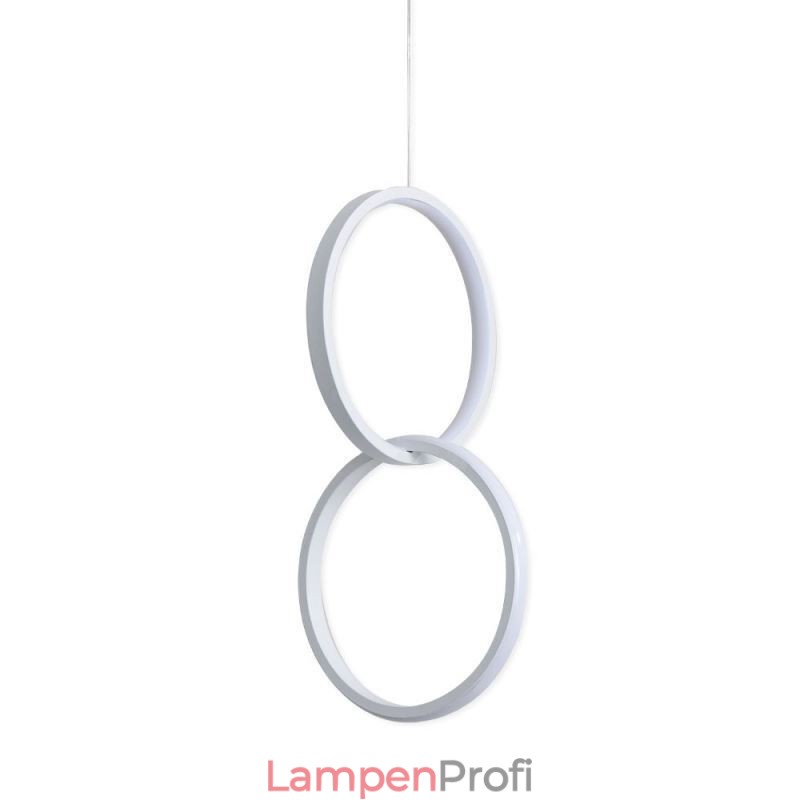 Minimalistische Doppelring-Pendelleuchte