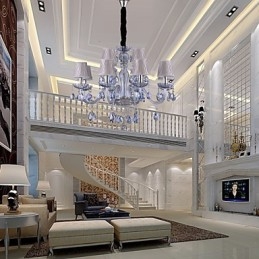 Traditioneller klassischer Kronleuchter aus galvanisiertem Kristallglas