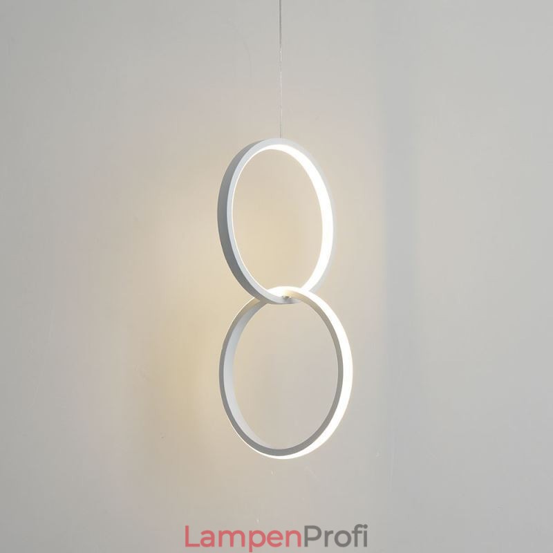 Minimalistische Doppelring-Pendelleuchte