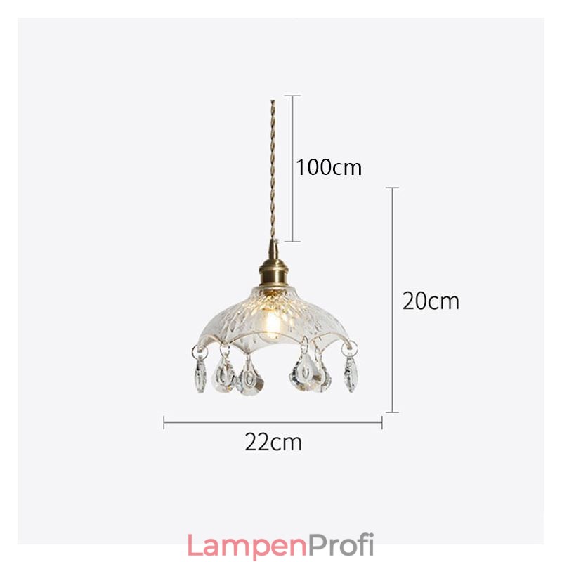 Moderne minimalistische Pendelleuchte aus Glas mit Einzellicht