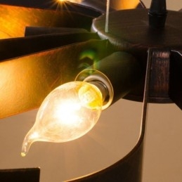 Moderne Vintage-Deckenleuchte aus Eisen in Blumenform