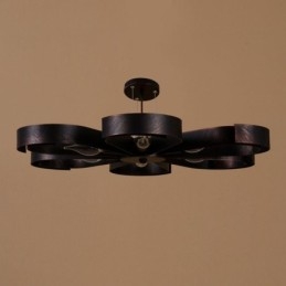 Moderne Vintage-Deckenleuchte aus Eisen in Blumenform