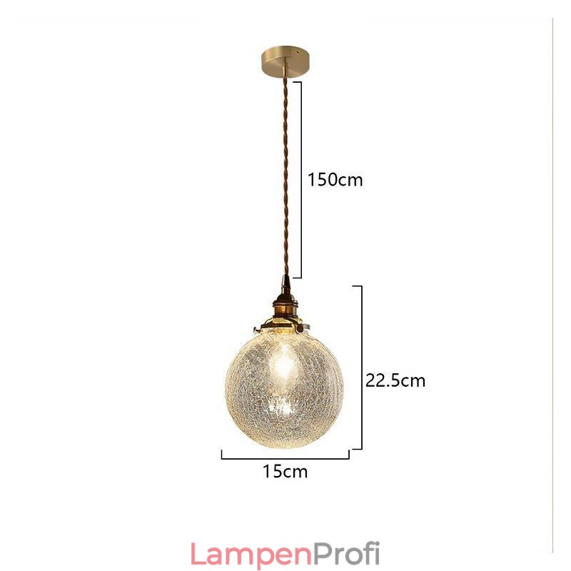 Glas Pendelleuchte Moderne Crackle Deckenleuchte