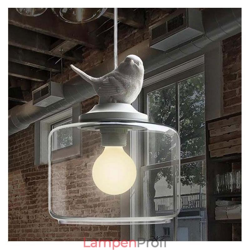 Retro Stil Glas Pendelleuchte Little Bird Dekorative Beleuchtung