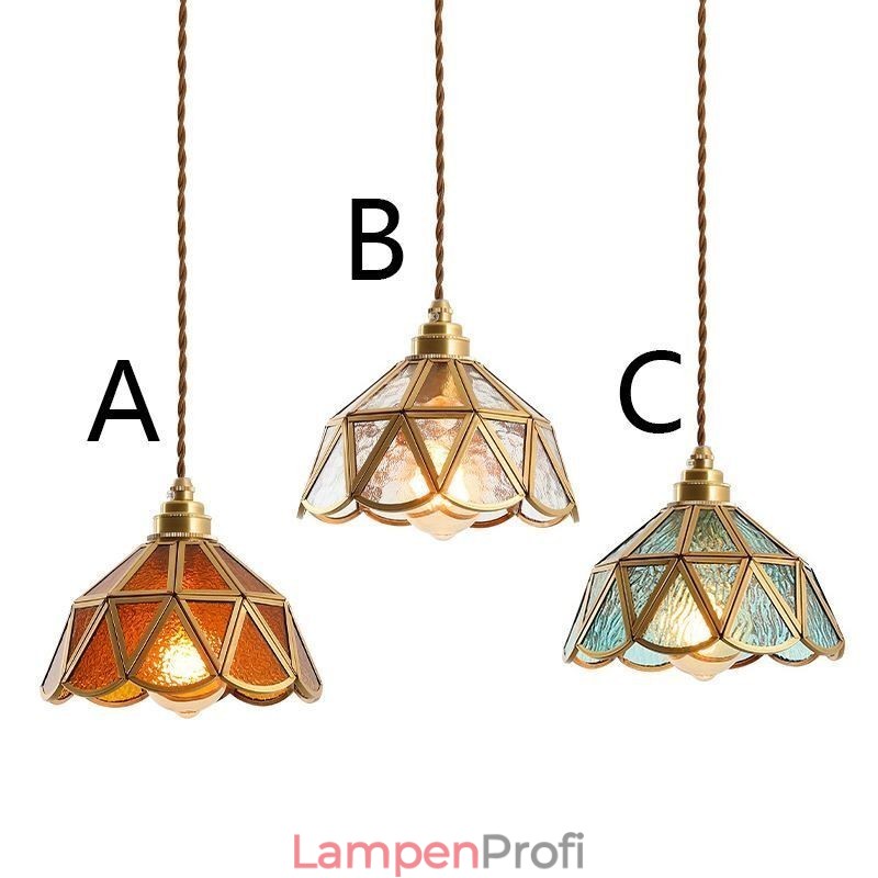 Retro-Glas-Pendelleuchte im japanischen Stil