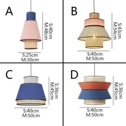 1 Licht Kleid Lampenschirm Pendelleuchte Bambus Weave Beleuchtung