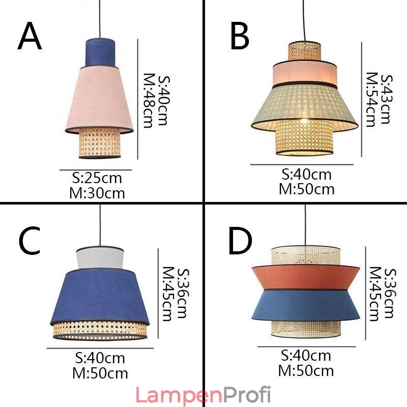 1 Licht Kleid Lampenschirm Pendelleuchte Bambus Weave Beleuchtung