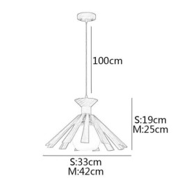 Hängeleuchte aus Holz im schlichten Stil