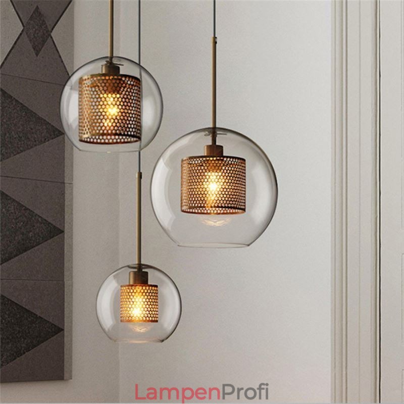 Minimalistische Glas Cluster Pendelleuchte 3 Licht Deckenleuchte Insel