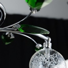 Kronleuchter 6 Lichter Land Aluminium Glas Chrom