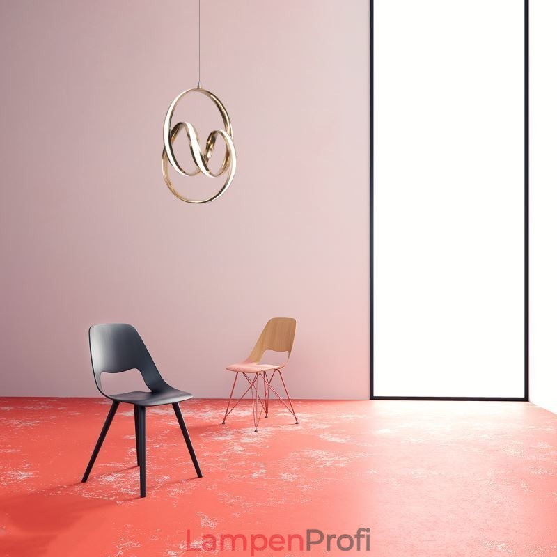 Moderne minimalistische Pendelleuchte einzigartige kreisförmige Twist Leuchte Insel