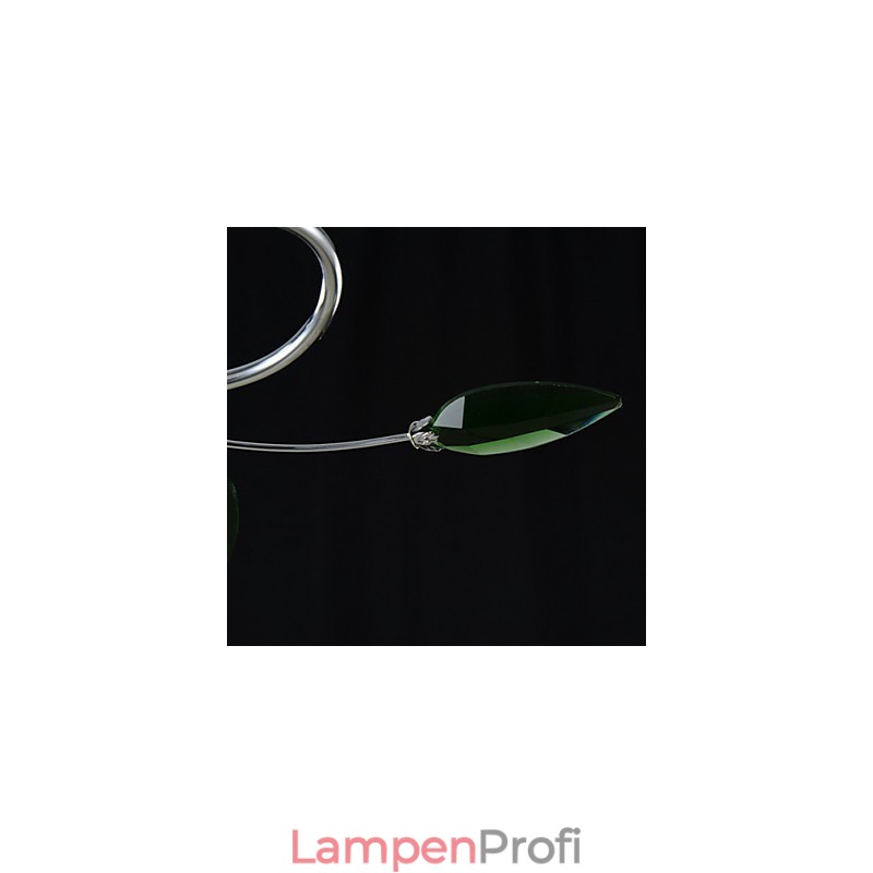 Kronleuchter 6 Lichter Land Aluminium Glas Chrom