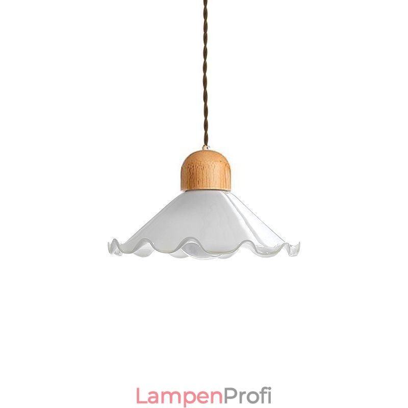 Moderne Pendelleuchte aus Glas mit Spitze und Einzelkopf