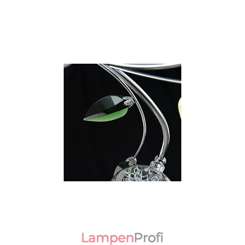 Kronleuchter 6 Lichter Land Aluminium Glas Chrom