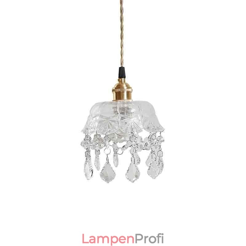 Elegante Glas-Pendelleuchte, Einzelkopf, Mini-Pendelleuchte