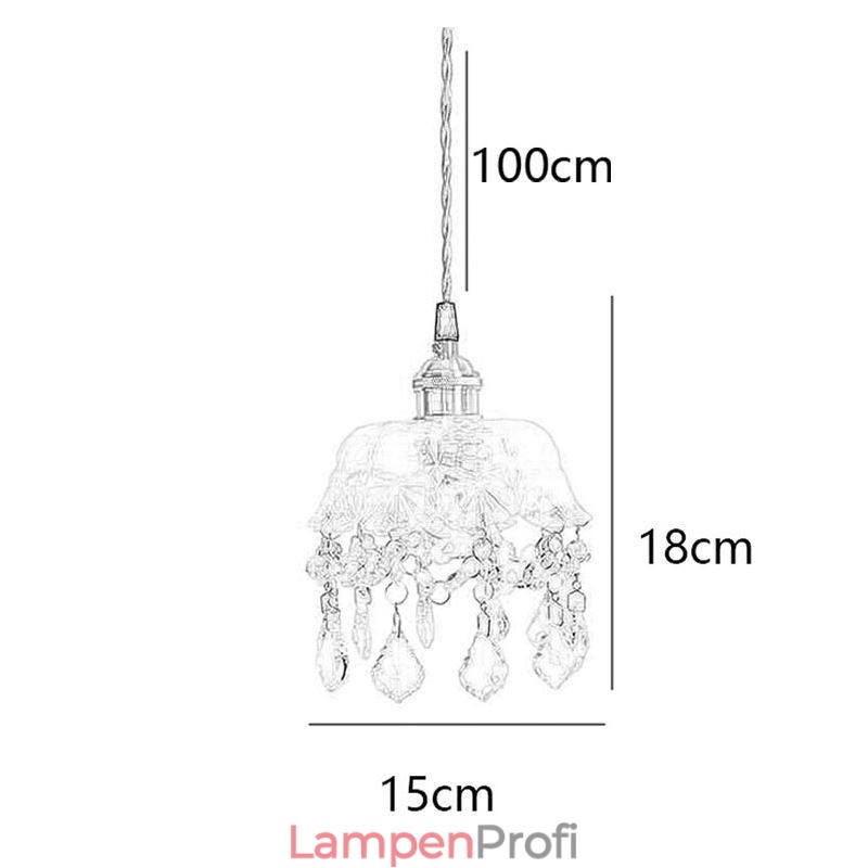 Elegante Glas-Pendelleuchte, Einzelkopf, Mini-Pendelleuchte