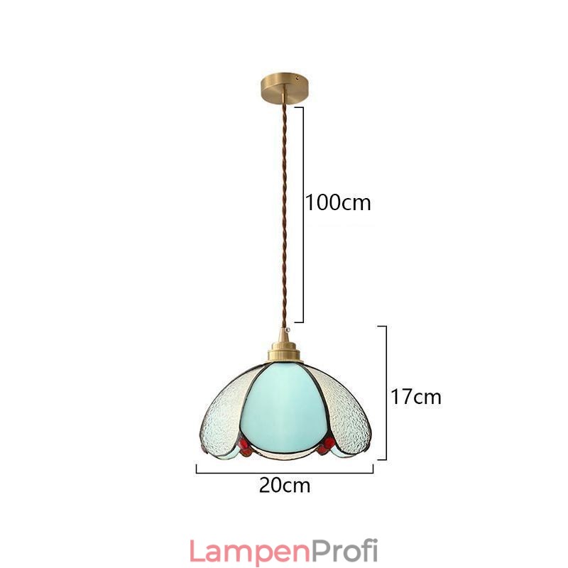 Minimalistische Blütenblatt-Glas-Pendelleuchte Einzelkopf-Glas-Pendelleuchte
