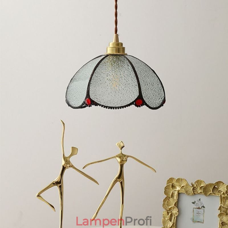 Minimalistische Blütenblatt-Glas-Pendelleuchte Einzelkopf-Glas-Pendelleuchte