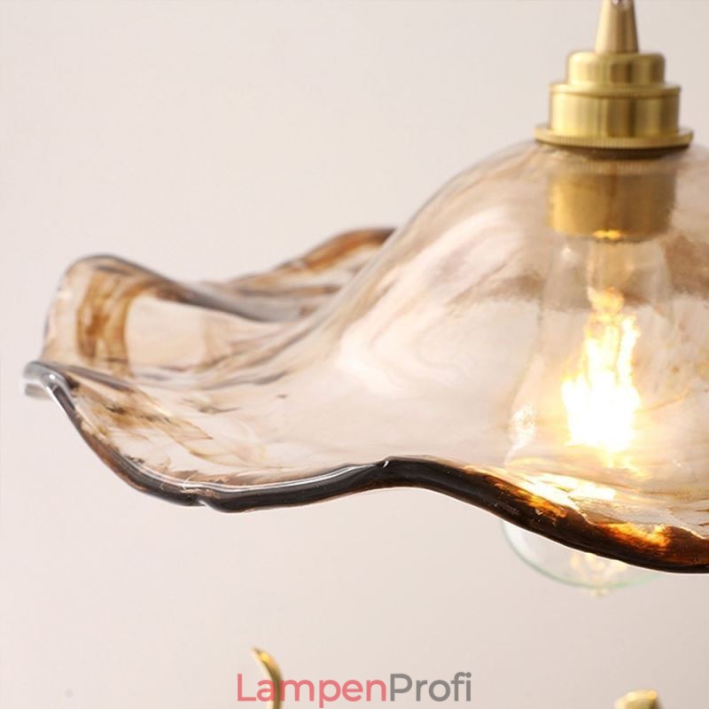 Lotusblatt-Glas-Pendelleuchte, kreative dekorative Leuchte