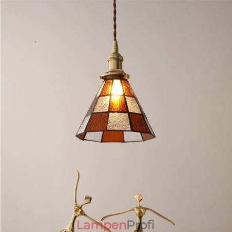 Retro-Gitterglas-Pendelleuchte im japanischen Stil Retro-Gitterglas-Pendelleuchte im japanischen Stil