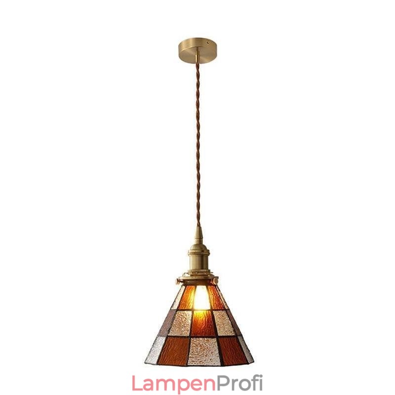 Retro-Gitterglas-Pendelleuchte im japanischen Stil