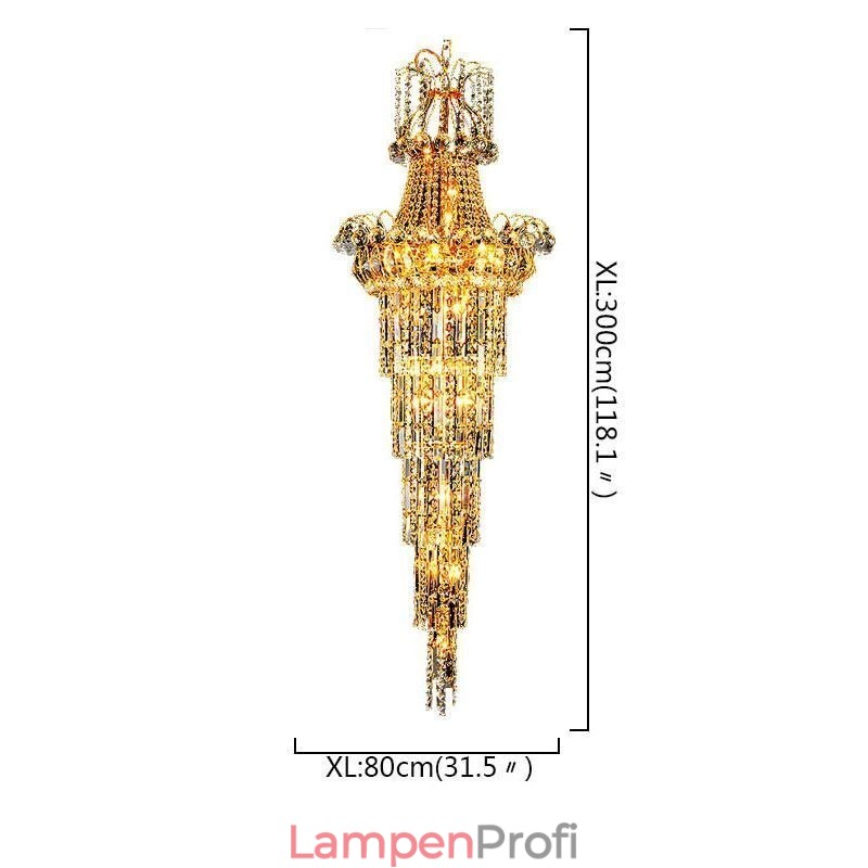 Europäischer langer Kristall-Kronleuchter