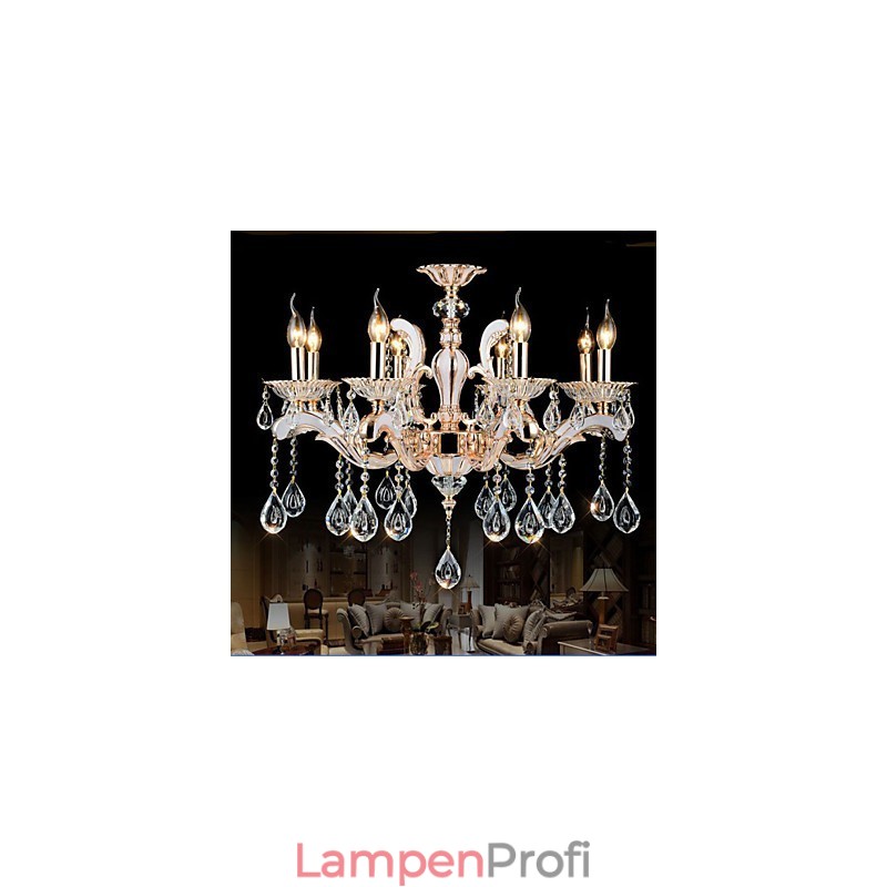 Luxus-Kerzen-Kristall-Anhänger aus Zinklegierung im europäischen Stil