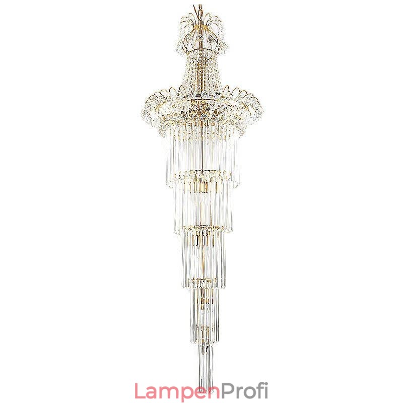 Eleganter langer Kristall-Kronleuchter