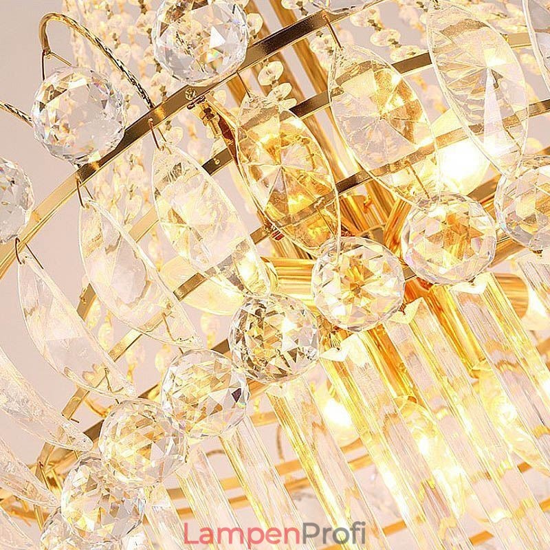 Eleganter langer Kristall-Kronleuchter