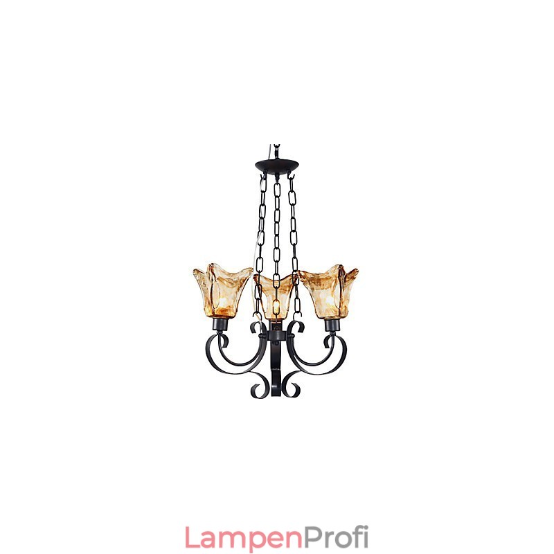 Traditioneller, klassischer Kronleuchter aus Metall mit Malerei