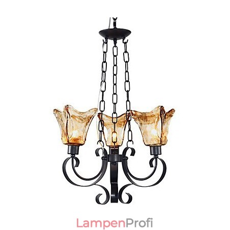 Traditioneller, klassischer Kronleuchter aus Metall mit Malerei