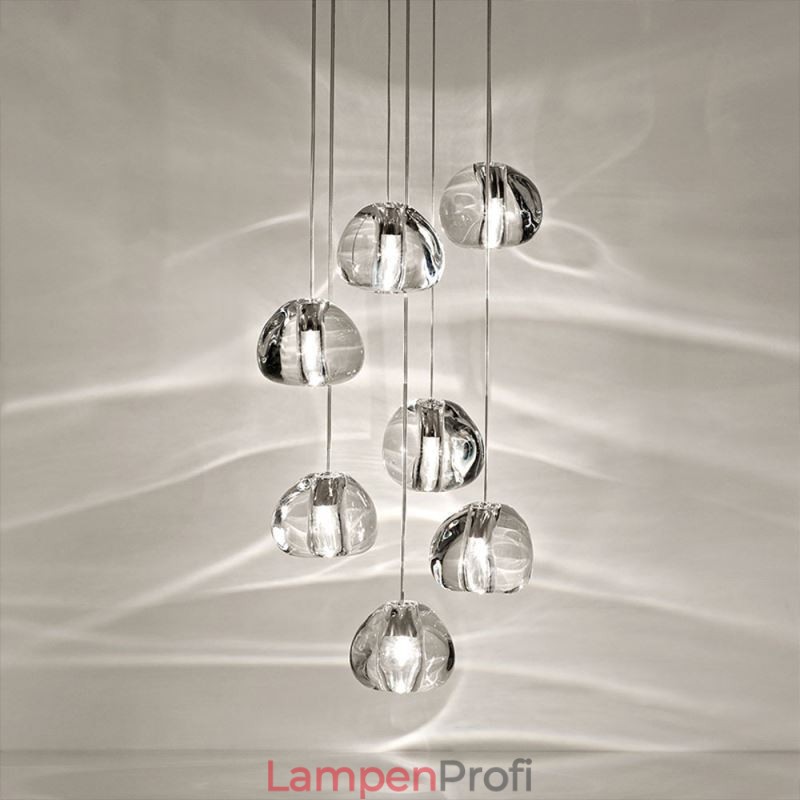 Moderne Kristall Cluster Pendelleuchte Einzigartige Kristall Lampenschirm Duplex Treppe