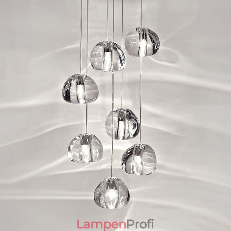 Moderne Kristall Cluster Pendelleuchte Einzigartige Kristall Lampenschirm Duplex Treppe