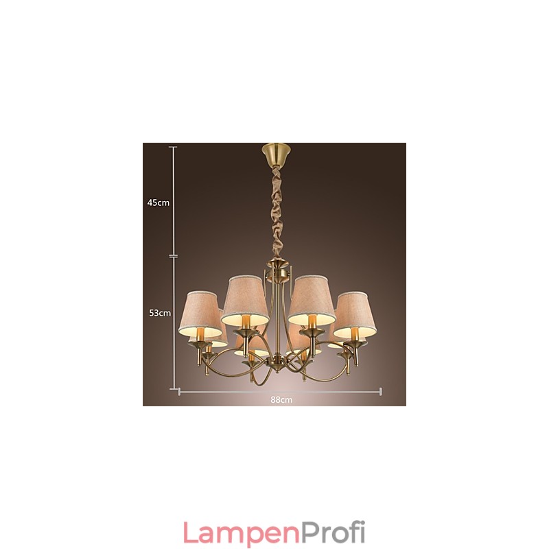 Moderner zeitgenössischer traditioneller klassischer rustikaler Lodge-Landhaus-Insel-Vintage-Kronleuchter aus Messingmetall