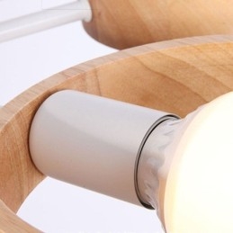 Nordische einzigartige Holzpendelleuchte
