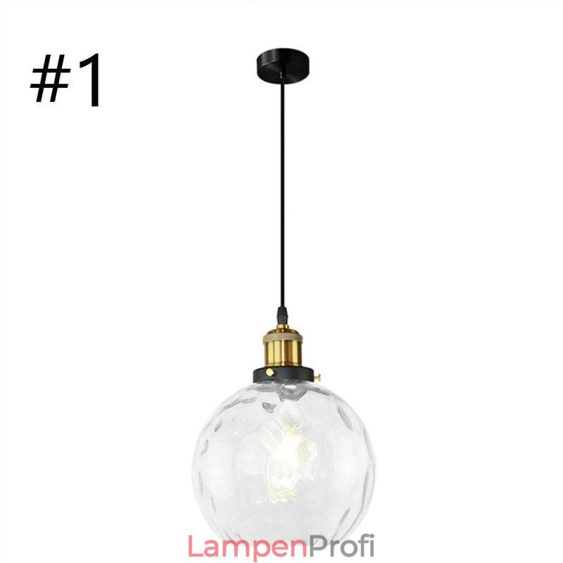 Moderne Pendelleuchte aus Glas, runde Pendelleuchte mit Wassermuster