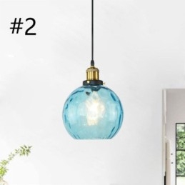 Moderne Pendelleuchte aus Glas, runde Pendelleuchte mit Wassermuster